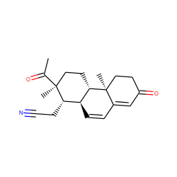 CC(=O)[C@@]1(C)CC[C@H]2[C@@H](C=CC3=CC(=O)CC[C@@]32C)[C@@H]1CC#N ZINC000223034151