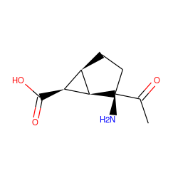 CC(=O)[C@@]1(N)CC[C@@H]2[C@H](C(=O)O)[C@@H]21 ZINC000084733599