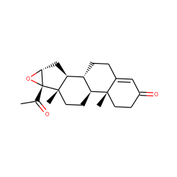 CC(=O)[C@@]12O[C@@H]1C[C@H]1[C@@H]3CCC4=CC(=O)CC[C@]4(C)[C@H]3CC[C@@]12C ZINC000003982458