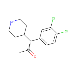 CC(=O)[C@@H](c1ccc(Cl)c(Cl)c1)C1CCNCC1 ZINC000096914800