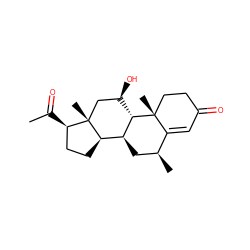 CC(=O)[C@@H]1CC[C@@H]2[C@@H]3C[C@H](C)C4=CC(=O)CC[C@@]4(C)[C@H]3[C@H](O)C[C@@]12C ZINC000007997754