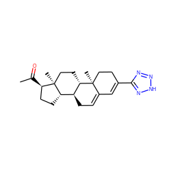 CC(=O)[C@@H]1CC[C@H]2[C@@H]3CC=C4C=C(c5nn[nH]n5)CC[C@]4(C)[C@H]3CC[C@@]21C ZINC000653712764