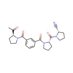 CC(=O)[C@@H]1CCCN1C(=O)c1cccc(C(=O)N2CCC[C@H]2C(=O)N2CCC[C@H]2C#N)c1 ZINC000013528100