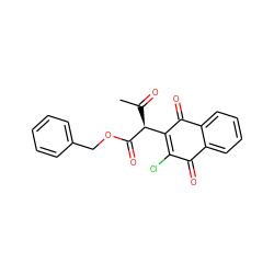 CC(=O)[C@H](C(=O)OCc1ccccc1)C1=C(Cl)C(=O)c2ccccc2C1=O ZINC000005883538