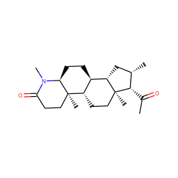 CC(=O)[C@H]1[C@@H](C)C[C@H]2[C@@H]3CC[C@@H]4N(C)C(=O)CC[C@]4(C)[C@H]3CC[C@@]21C ZINC000141446224