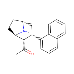 CC(=O)[C@H]1[C@@H](c2cccc3ccccc23)C[C@H]2CC[C@H]1N2C ZINC000100741866