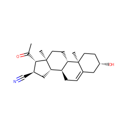 CC(=O)[C@H]1[C@H](C#N)C[C@H]2[C@@H]3CC=C4C[C@@H](O)CC[C@]4(C)[C@H]3CC[C@@]21C ZINC000006507047