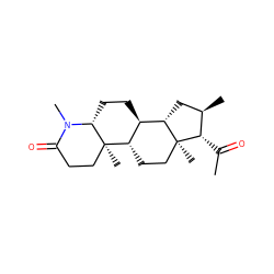 CC(=O)[C@H]1[C@H](C)C[C@H]2[C@@H]3CC[C@H]4N(C)C(=O)CC[C@]4(C)[C@H]3CC[C@@]21C ZINC000140693457