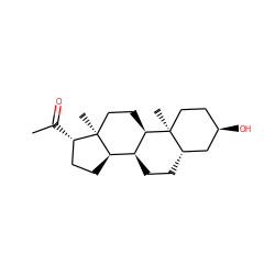 CC(=O)[C@H]1CC[C@@H]2[C@@H]3CC[C@H]4C[C@H](O)CC[C@]4(C)[C@@H]3CC[C@]12C ZINC000004081040