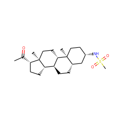 CC(=O)[C@H]1CC[C@H]2[C@@H]3CC[C@H]4C[C@@H](NS(C)(=O)=O)CC[C@]4(C)[C@H]3CC[C@]12C ZINC000084687140