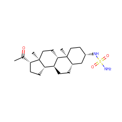 CC(=O)[C@H]1CC[C@H]2[C@@H]3CC[C@H]4C[C@@H](NS(N)(=O)=O)CC[C@]4(C)[C@H]3CC[C@]12C ZINC000084687472