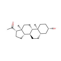 CC(=O)[C@H]1CC[C@H]2[C@@H]3CC[C@H]4C[C@@H](O)CC[C@]4(C)[C@H]3CC[C@]12C ZINC000003833954