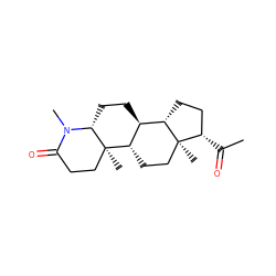 CC(=O)[C@H]1CC[C@H]2[C@@H]3CC[C@H]4N(C)C(=O)CC[C@]4(C)[C@H]3CC[C@]12C ZINC000005434406