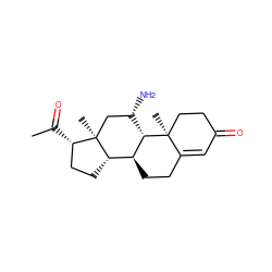 CC(=O)[C@H]1CC[C@H]2[C@@H]3CCC4=CC(=O)CC[C@]4(C)[C@H]3[C@@H](N)C[C@]12C ZINC000078204860