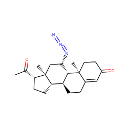 CC(=O)[C@H]1CC[C@H]2[C@@H]3CCC4=CC(=O)CC[C@]4(C)[C@H]3[C@@H](N=[N+]=[N-])C[C@]12C ZINC000096286216