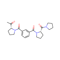 CC(=O)[C@H]1CCCN1C(=O)c1cccc(C(=O)N2CCC[C@H]2C(=O)N2CCCC2)c1 ZINC000027519003