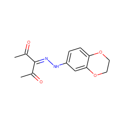 CC(=O)C(=NNc1ccc2c(c1)OCCO2)C(C)=O ZINC000004957884