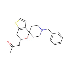 CC(=O)C[C@@H]1Cc2sccc2C2(CCN(Cc3ccccc3)CC2)O1 ZINC000053294231