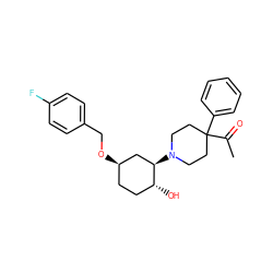 CC(=O)C1(c2ccccc2)CCN([C@@H]2C[C@H](OCc3ccc(F)cc3)CC[C@H]2O)CC1 ZINC000473111494