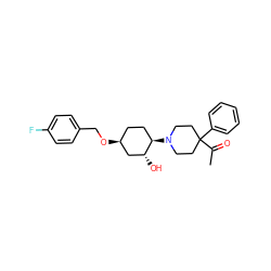 CC(=O)C1(c2ccccc2)CCN([C@@H]2CC[C@H](OCc3ccc(F)cc3)C[C@H]2O)CC1 ZINC000473108256