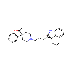 CC(=O)C1(c2ccccc2)CCN(CCCC[C@]23CCCc4cccc(c42)NC3=O)CC1 ZINC000013473708