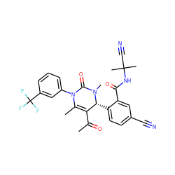 CC(=O)C1=C(C)N(c2cccc(C(F)(F)F)c2)C(=O)N(C)[C@@H]1c1ccc(C#N)cc1C(=O)NC(C)(C)C#N ZINC001772648244