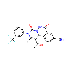 CC(=O)C1=C(C)N(c2cccc(C(F)(F)F)c2)C(=O)N(C)[C@@H]1c1ccc(C#N)cc1C(N)=O ZINC001772587395