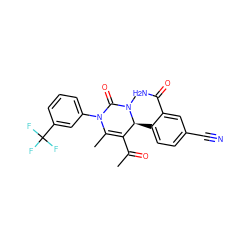 CC(=O)C1=C(C)N(c2cccc(C(F)(F)F)c2)C(=O)N(C)[C@H]1c1ccc(C#N)cc1C(N)=O ZINC001772587393