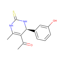 CC(=O)C1=C(C)NC(=S)N[C@H]1c1cccc(O)c1 ZINC000043132143