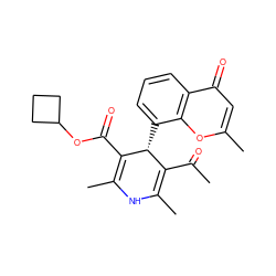 CC(=O)C1=C(C)NC(C)=C(C(=O)OC2CCC2)[C@@H]1c1cccc2c(=O)cc(C)oc12 ZINC000034891600