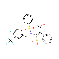 CC(=O)C1=C(N(Cc2ccc(F)c(C(F)(F)F)c2)S(=O)(=O)c2ccccc2)S(=O)(=O)c2ccccc21 ZINC000115231362