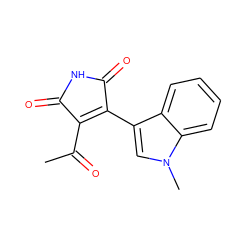 CC(=O)C1=C(c2cn(C)c3ccccc23)C(=O)NC1=O ZINC000072107981