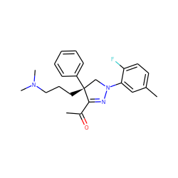 CC(=O)C1=NN(c2cc(C)ccc2F)C[C@@]1(CCCN(C)C)c1ccccc1 ZINC000028953547