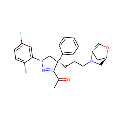 CC(=O)C1=NN(c2cc(F)ccc2F)C[C@@]1(CCCN1C[C@H]2C[C@H]1CO2)c1ccccc1 ZINC000253659867