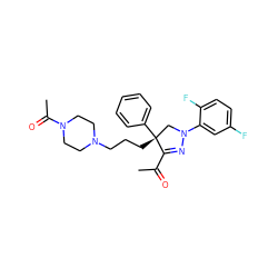 CC(=O)C1=NN(c2cc(F)ccc2F)C[C@@]1(CCCN1CCN(C(C)=O)CC1)c1ccccc1 ZINC000028951458