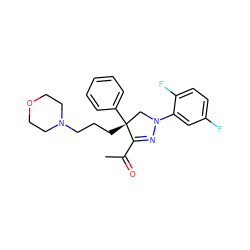 CC(=O)C1=NN(c2cc(F)ccc2F)C[C@@]1(CCCN1CCOCC1)c1ccccc1 ZINC000028953421