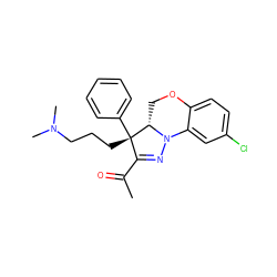 CC(=O)C1=NN2c3cc(Cl)ccc3OC[C@H]2[C@@]1(CCCN(C)C)c1ccccc1 ZINC000028951399