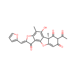 CC(=O)C1C(=O)C=C2Oc3c4c(c(C)c(O)c3[C@@]2(C)C1=O)O/C(=C\c1ccco1)C4=O ZINC000220140559