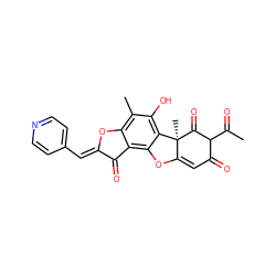 CC(=O)C1C(=O)C=C2Oc3c4c(c(C)c(O)c3[C@@]2(C)C1=O)O/C(=C\c1ccncc1)C4=O ZINC000299840945