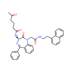 CC(=O)CCCC(=O)N[C@@H]1N=C(c2ccccc2)c2ccccc2N(CC(=O)NCCc2cccc3ccccc23)C1=O ZINC000028758707