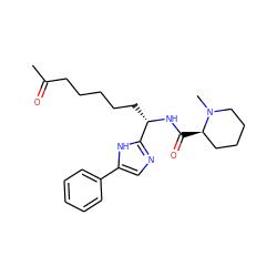 CC(=O)CCCCC[C@H](NC(=O)[C@@H]1CCCCN1C)c1ncc(-c2ccccc2)[nH]1 ZINC000040421803