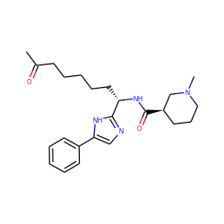 CC(=O)CCCCC[C@H](NC(=O)[C@@H]1CCCN(C)C1)c1ncc(-c2ccccc2)[nH]1 ZINC000045498121