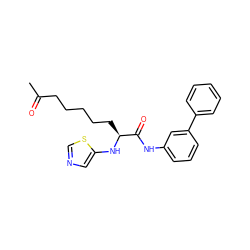 CC(=O)CCCCC[C@H](Nc1cncs1)C(=O)Nc1cccc(-c2ccccc2)c1 ZINC000029133213