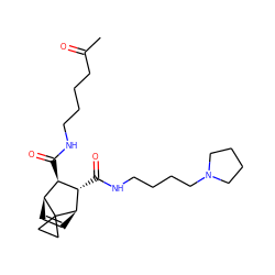 CC(=O)CCCCNC(=O)[C@@H]1[C@@H]2C=C[C@H]([C@H]1C(=O)NCCCCN1CCCC1)C21CC1 ZINC000168404551