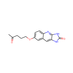 CC(=O)CCCOc1ccc2nc3[nH]c(=O)[nH]c3cc2c1 ZINC000013725749