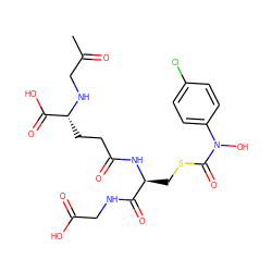 CC(=O)CN[C@H](CCC(=O)N[C@@H](CSC(=O)N(O)c1ccc(Cl)cc1)C(=O)NCC(=O)O)C(=O)O ZINC000473155068