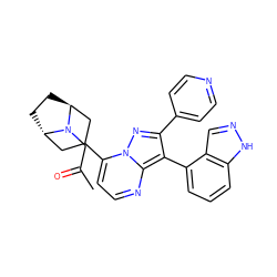 CC(=O)CN1[C@H]2CC[C@H]1CC(c1ccnc3c(-c4cccc5[nH]ncc45)c(-c4ccncc4)nn13)C2 ZINC000101299414
