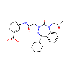 CC(=O)CN1C(=O)N(CC(=O)Nc2cccc(C(=O)O)c2)N=C(C2CCCCC2)c2ccccc21 ZINC000028655784