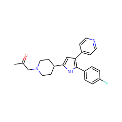 CC(=O)CN1CCC(c2cc(-c3ccncc3)c(-c3ccc(F)cc3)[nH]2)CC1 ZINC000028473162