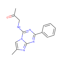 CC(=O)CNc1nc(-c2ccccc2)nc2nc(C)cn12 ZINC000013492002